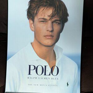 Vintage POLO RALPH LAUREN BLUE FRAGRANCE Retail Store Poster